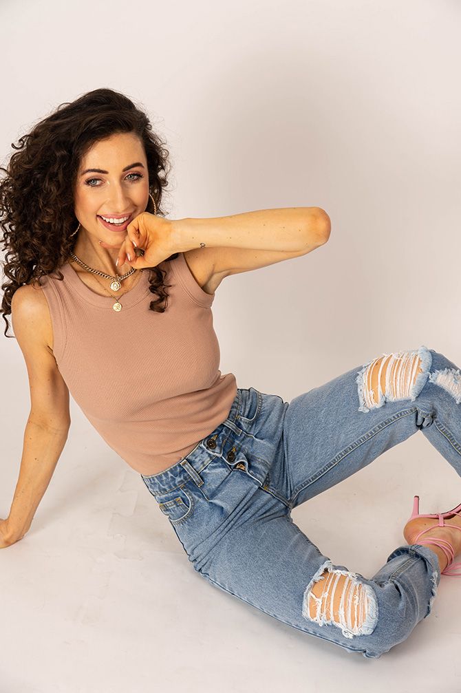 TESS Blue Ripped Jeans