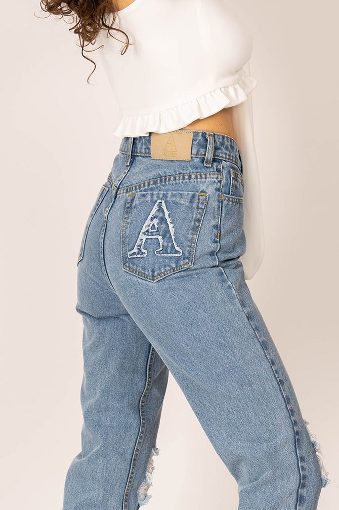 TESS Blue Ripped Jeans