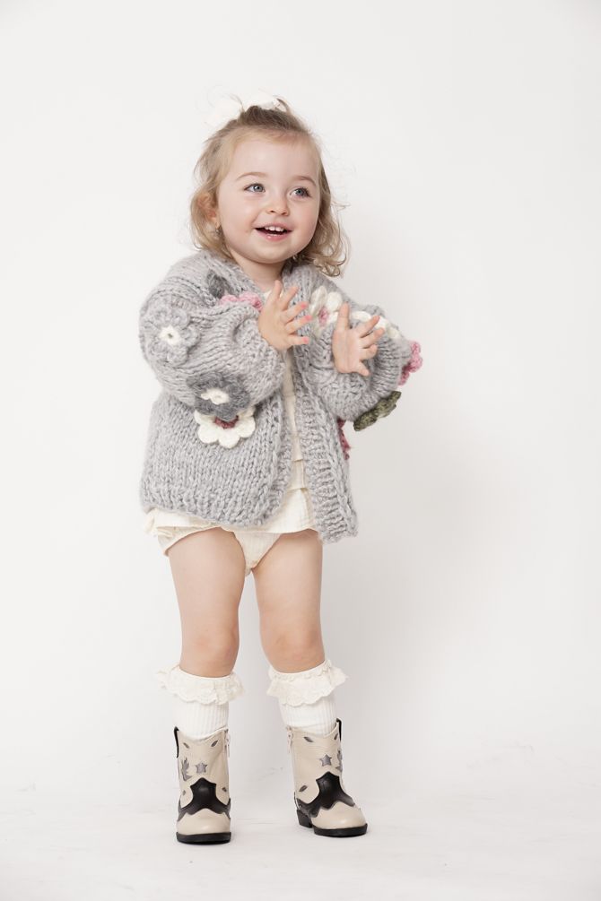 Sweter HAND MADE Flower PETIT
