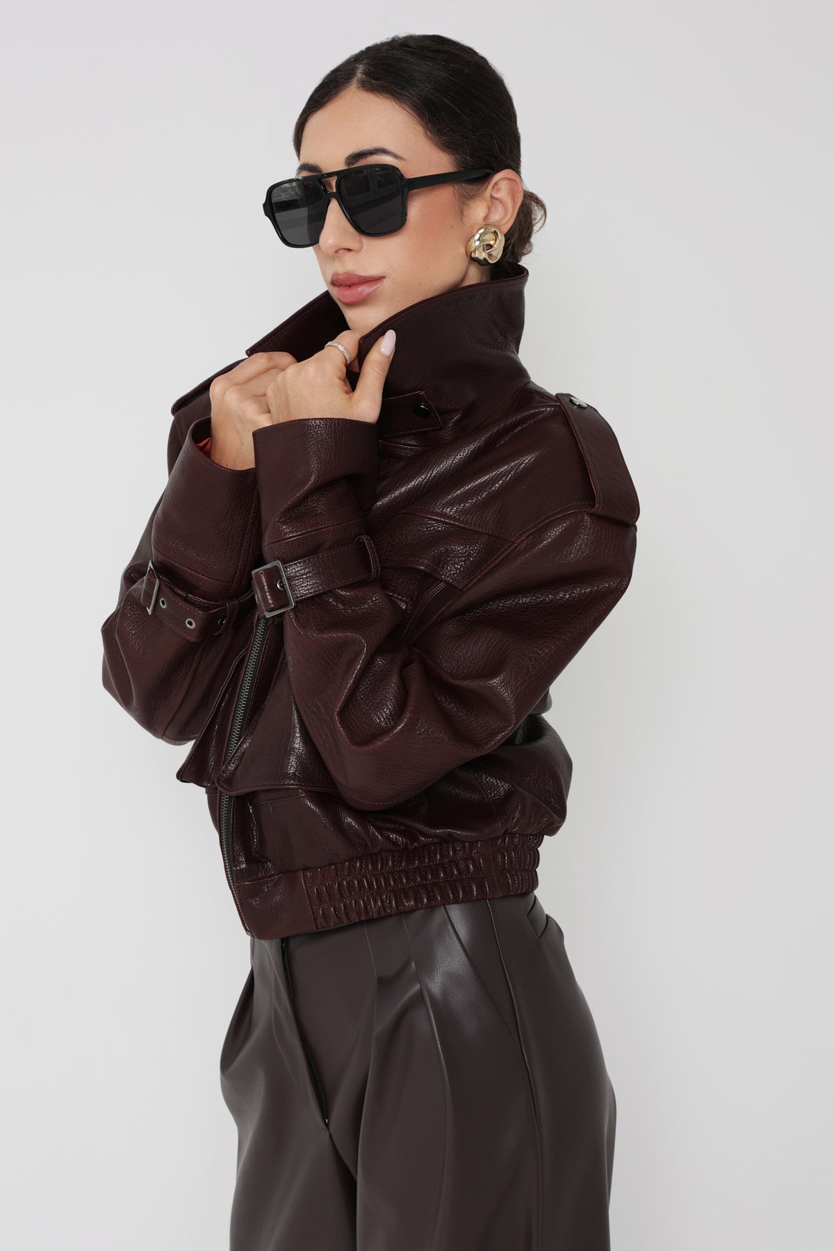 Blair Grain Leather Jacket