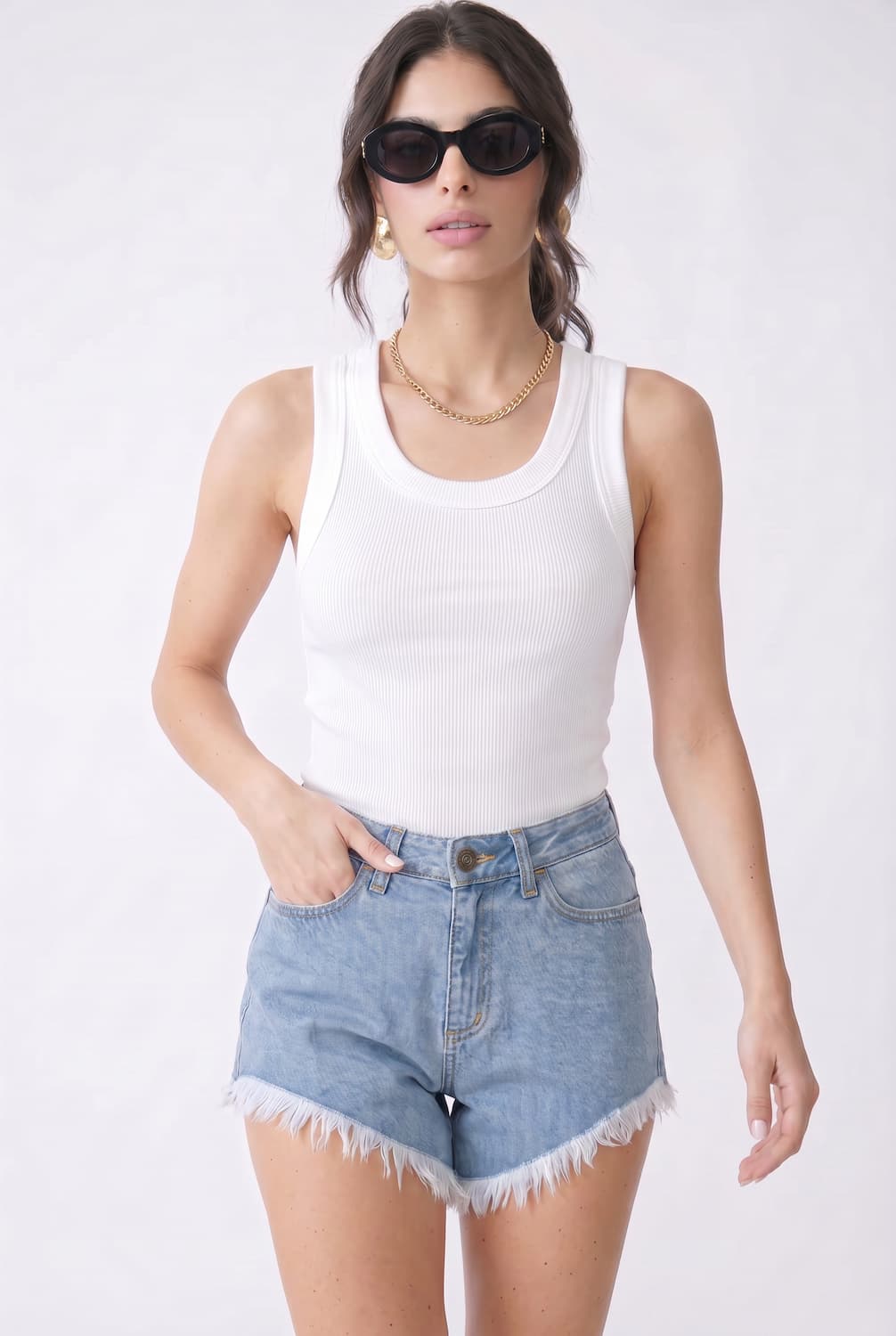 Aleksa Denim Shorts