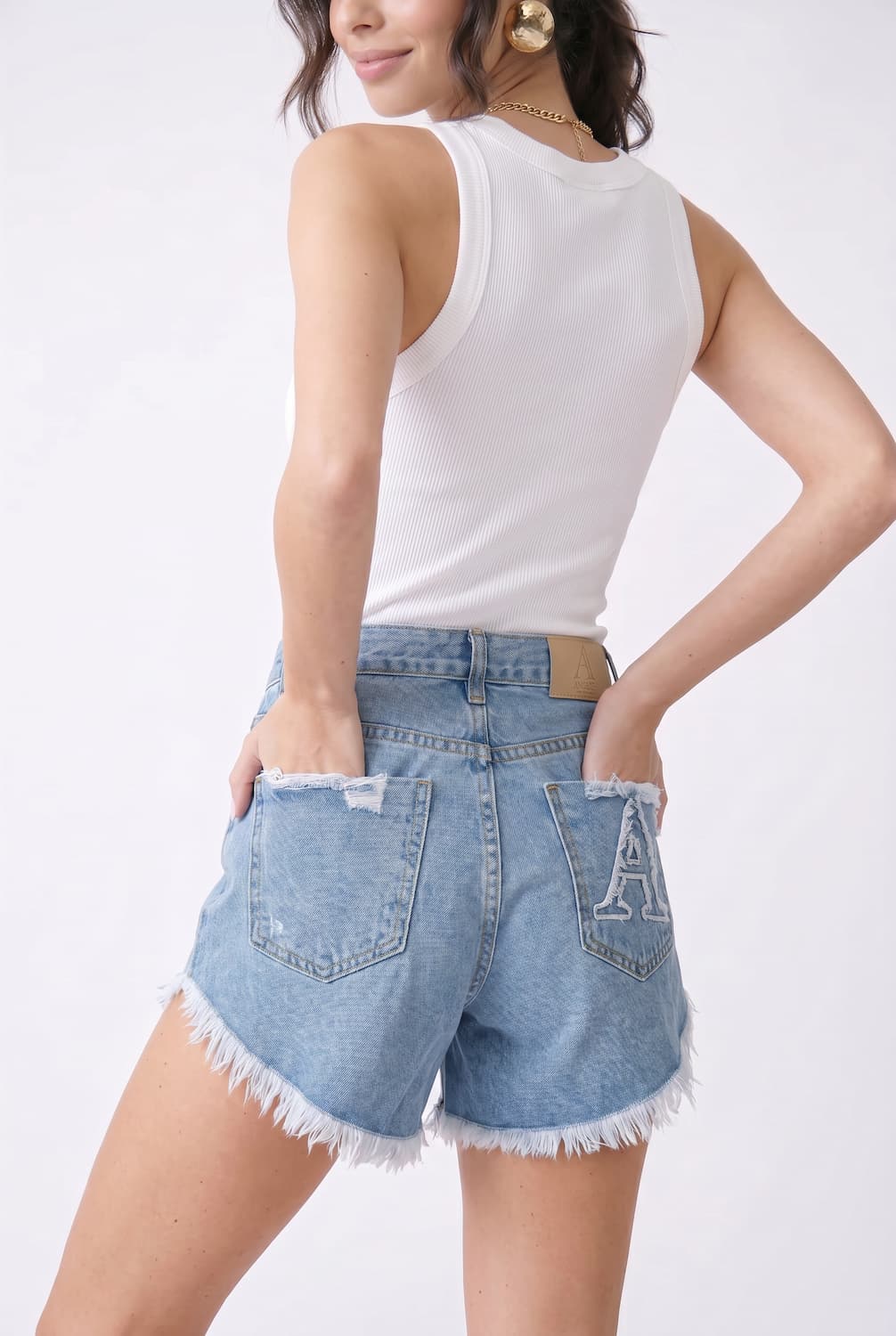 Aleksa Denim Shorts