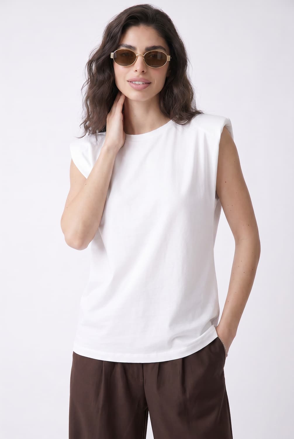 T-shirt Jane with shoulder pads