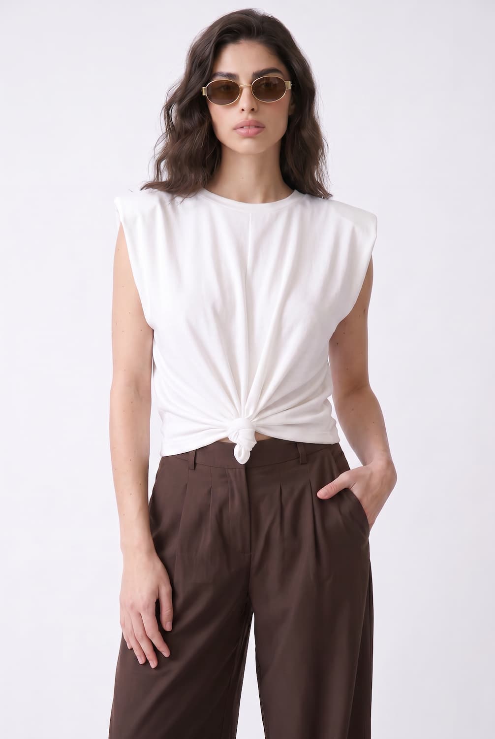 T-shirt Jane with shoulder pads